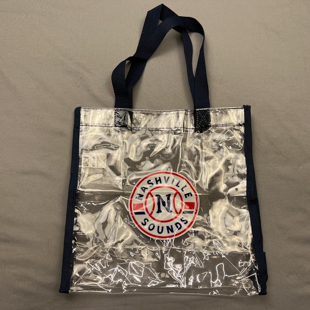Foco MiLB Nashville Sounds Logo Clear Stadium Tote Bag 11" X 11" X 4" - Picture 2 of 10